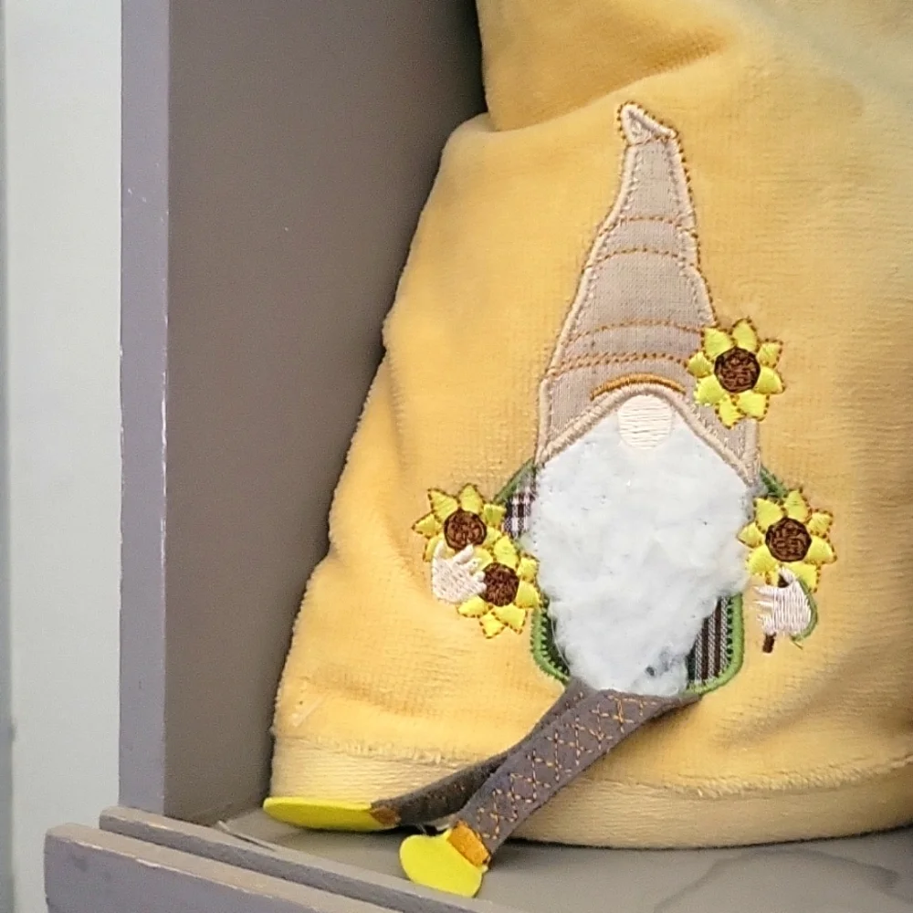 Sunflower Fall Gnome Hand Towel